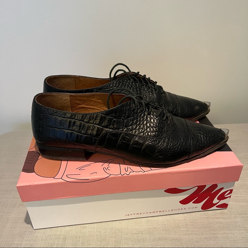 ⭐️Jeffrey Campbell Damone Croc Oxford Shoes